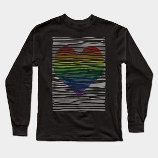 Rainbow heart stripes Long Sleeve T-Shirt